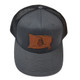 product variation WEBY Richardson 112 Charcoal Grey/Black OSFA Trucker Hat with the Don't Tread on Me Motto in Leather (HAT-112-CHAR/BLK-DNTRED-LEATHER) image