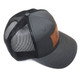 product variation WEBY Richardson 112 Charcoal Grey/Black OSFA Trucker Hat with the Don't Tread on Me Motto in Leather (HAT-112-CHAR/BLK-DNTRED-LEATHER) image
