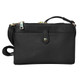 ROMA LEATHERS Compact Concealment Black Purse (7046-BK)