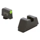 product variation AmeriGlo XL suppressor height Glock sight set with LumiGreen outline front image