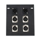 product variation ELITE CORE Recessed Floor Box with 4 XLRF and 2 Speakon Connections (FB4-SP) image