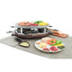 SWISSMAR Matterhorn 8-Person Raclette Grill with Granite Top and Wood Base (KF-77069)