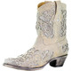 product variation CORRAL Women's White Glitter Inlay/Crystals Ankle Boot (A3550-LD) image