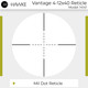product variation HAWKE Vantage 4-12x40 AO Mil-Dot Riflescope with Match Mount 1in Medium Weaver Scope Rings (14141+22113) image