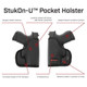 product variation GALCO Stukon-U Black Pocket Holster For S&W J Frame 640 2 1/8" .357 (SOU158B) image