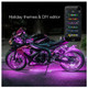 XKGLOW 6x Pods + 2x 10in Strips Million Color ATV/Motorcycle Engine LED Light Kit (KS-Moto-Mini)