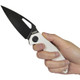KUBEY Coeus Linerlock Black/Tan Folding Knife (KUB122F)