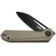 KUBEY Royal Linerlock Black/Tan Folding Knife (KUB321E)