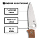 SPYDERCO Endura 4 Lightweight Brown PlainEdge Folding Knife (C10FPBN)