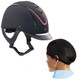 OVATION Z-6 Glitz Black/Black/Pink S/M Helmet With OVATION Deluxe PK/2 Black One Size Hair Net