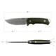 WOOX Rock 62 Micarta Plain Fixed Knife (BU.KNF001.07)