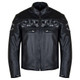 product variation VANCE LEATHERS USA Men's Reflective Skull Premium Cowhide Leather Motorcycle Jacket (VL535) image