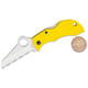 product variation SPYDERCO Manbug Salt 1.9in Yellow Serrated Folding Knife (MYLS) image