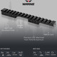product variation WARNE Mountain Tech Black Anodized 15 MOA Picatinny Rail Adapter for CZ 452/455 11mm (7755M) image