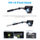 product variation SIRUI P325FS 5 Section Carbon Fiber 360 Panning Monopod With VH-10 Fluid Video Head image