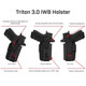 product variation GALCO Triton 3.0 Kydex Strongside/Crossdraw Black Right Hand Inside Waistband Holster for Arex Delta / Glock 17 (TR3-224RB) image