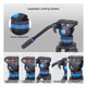 product variation SIRUI SH15 Aluminum 61.06in Height 75mm Bowl Video Tripod With Fluid Head (SH15) image