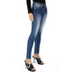 product variation MISS ME Women's Cow Print Cross Low-Rise Medium Blue Skinny Jeans (L9182S) image