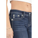 product variation MISS ME Women's Berry and Gold Mid-Rise Dark Blue Bootcut Jeans (M3080B53) image