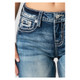 product variation MISS ME Women's Arrow Horseshoe Lucky Bootcut Light Blue Jeans (M3853B) image