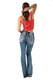 product variation MISS ME Women's Arrow Horseshoe Lucky Bootcut Light Blue Jeans (M3853B) image