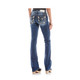 product variation MISS ME Women's Autum Leaves Mid Rise Bootcut Jeans with Faux Flap Pockets (M3917B) image