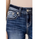 product variation MISS ME Women's Mid-Rise Wild Horseshoe Dark Blue Bootcut Jean (M3956B) image