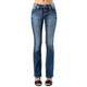 product variation MISS ME Women's Aztec Geometric Dark Blue Mid-Rise Bootcut Jeans (M3992B) image