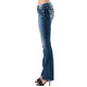product variation MISS ME Women's Aztec Geometric Dark Blue Mid-Rise Bootcut Jeans (M3992B) image