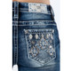 product variation MISS ME Women's Aztec Geometric Dark Blue Mid-Rise Bootcut Jeans (M3992B) image
