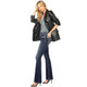 product variation MISS ME Women's Metallic Border Stitch Dark Blue Mid-Rise Bootcut Jeans (M5014B398) image