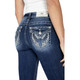product variation MISS ME Women's Raised Silver Wings Medium Dark Wash Bootcut Jeans (M5082B145) image