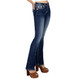 product variation Miss Me Women's Cowgirl Angel Wings Dark Blue Mid-Rise Bootcut Jeans with Faux Flap Pockets (M5082B146) image