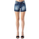 product variation MISS ME Women's Desert Longhorn Dark Blue Mid-Rise Denim Shorts (M9113D) image