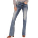 product variation MISS ME Women's Cross Embroidered Mid-Rise Medium Blue Bootcut Jeans (M9149B) image