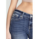 product variation MISS ME Women's Detailed Fleur De Lis Medium Blue Mid-Rise Skinny Jeans (M9159S) image