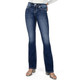product variation MISS ME Women's Floral Swirl Horseshoe Dark Blue Mid-Rise Bootcut Jeans (M9183BV) image