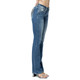 product variation MISS ME Women's Floral Dreamcatcher Mid-Rise Light Blue Bootcut Jeans (M9190B) image