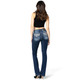 product variation MISS ME Women's Mid-Rise Silver Web Dark Blue Bootcut Jeans (M9191B) image