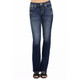 product variation Miss Me Women's Western Longhorn Dark Blue Mid-Rise Bootcut Jeans (M9222B) image