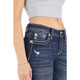 product variation Miss Me Women's Western Longhorn Dark Blue Mid-Rise Bootcut Jeans (M9222B) image