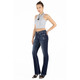 product variation Miss Me Women's Western Longhorn Dark Blue Mid-Rise Bootcut Jeans (M9222B) image