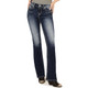 product variation MISS ME Women's Silver Cross Dark Blue Mid-Rise Bootcut Jeans (M9229B) image