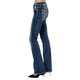 product variation Miss Me Women's Scalloped Edge Cross Dark Blue Mid-Rise Bootcut Jeans (M9268B) image