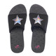 product variation SHOWAFLOPS Women's Casual Slip-Resistant Black Slides with Neoprene Strap and Silver Hologram Star (2442) image