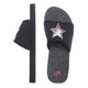 product variation SHOWAFLOPS Women's Casual Slip-Resistant Black Slides with Neoprene Strap and Silver Hologram Star (2442) image