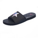 product variation SHOWAFLOPS Women's Casual Slip-Resistant Black Slides with Neoprene Strap and Silver Hologram Star (2442) image