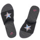 product variation SHOWAFLOPS Women's Casual Slip-Resistant Black Slides with Neoprene Strap and Silver Hologram Star (2442) image