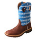 product variation TWISTED X Mens 12in Burgundy/Sky Blue Western Work Boot with CellStretch (MXB0001) image