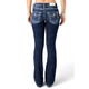 MISS ME Women's Mid-Rise Classic Saddle Stitch Medium Blue Bootcut Jeans (M5014B403)
